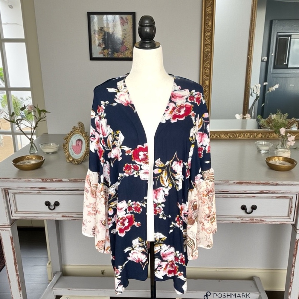 💖 Very J Floral Bell Sleeve Kimono Jacket 💖
